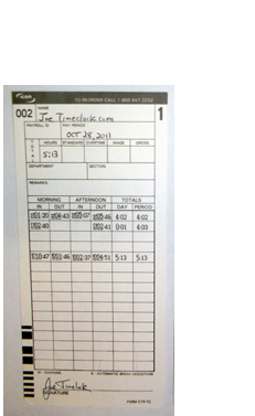 CT900 time cards