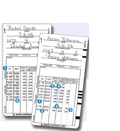 MRX-35/A140 time cards